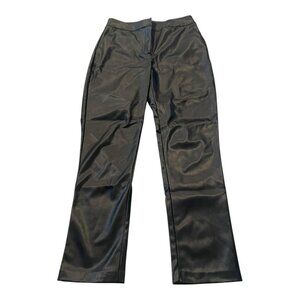 Calvin Klein black synthetic leather NWT pants size 6